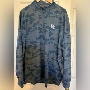 johnnie-O Blue Camo Quarter-Zip Sweatshirt